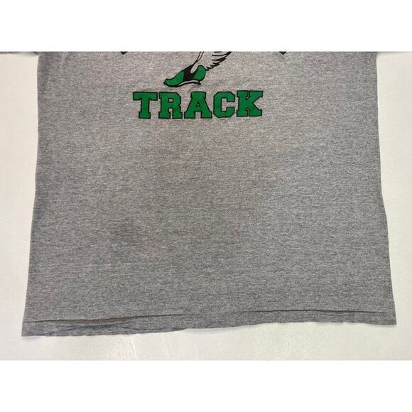 VINTAGE Zionsville Eagles 1999 Graphic Track T-shirt Men Large 90s Single Stitch - Picture 3 of 10